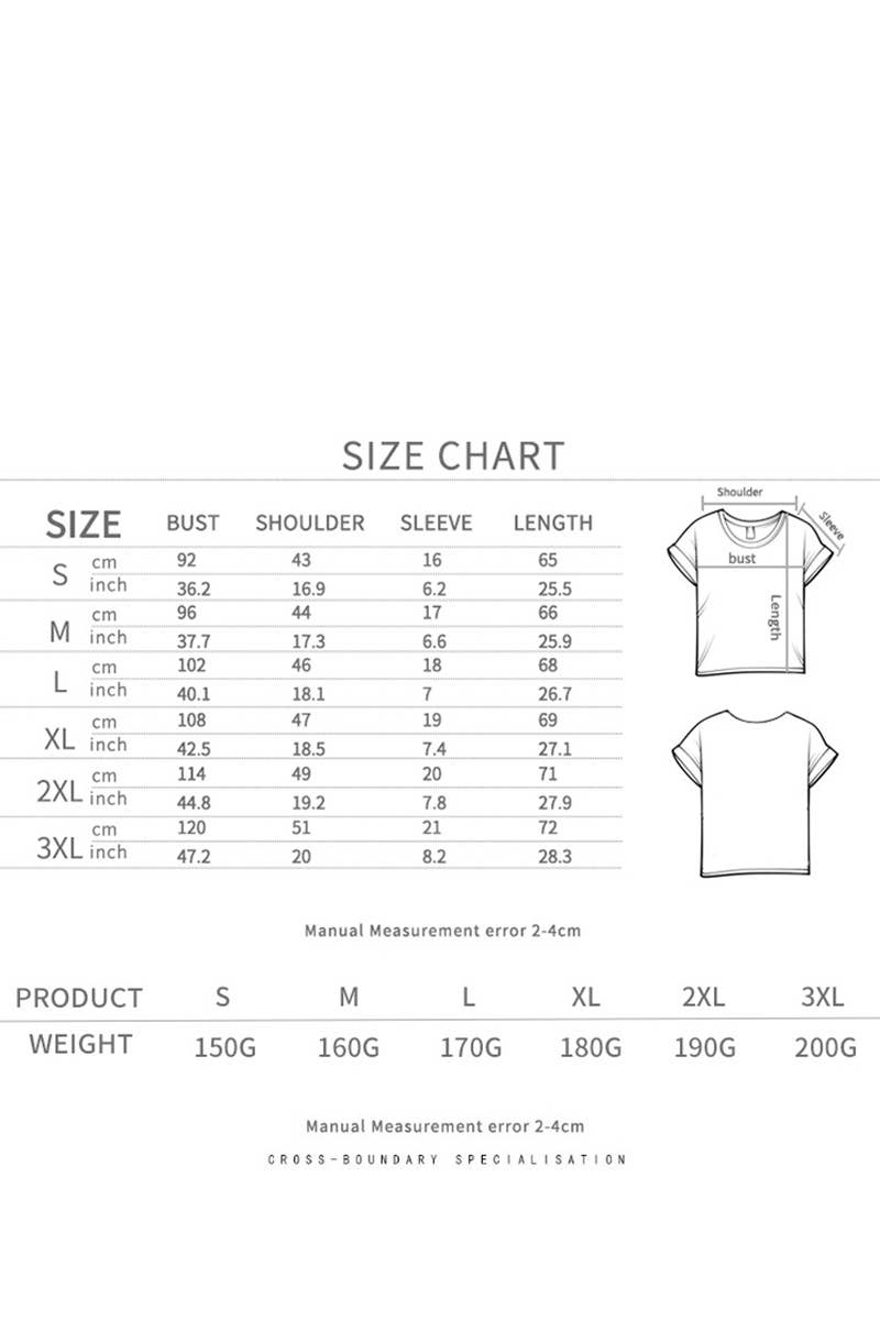 CWTTS1559_SUMMER NEW LETTER HEART PRINT CASUAL SHORT SLEEVES