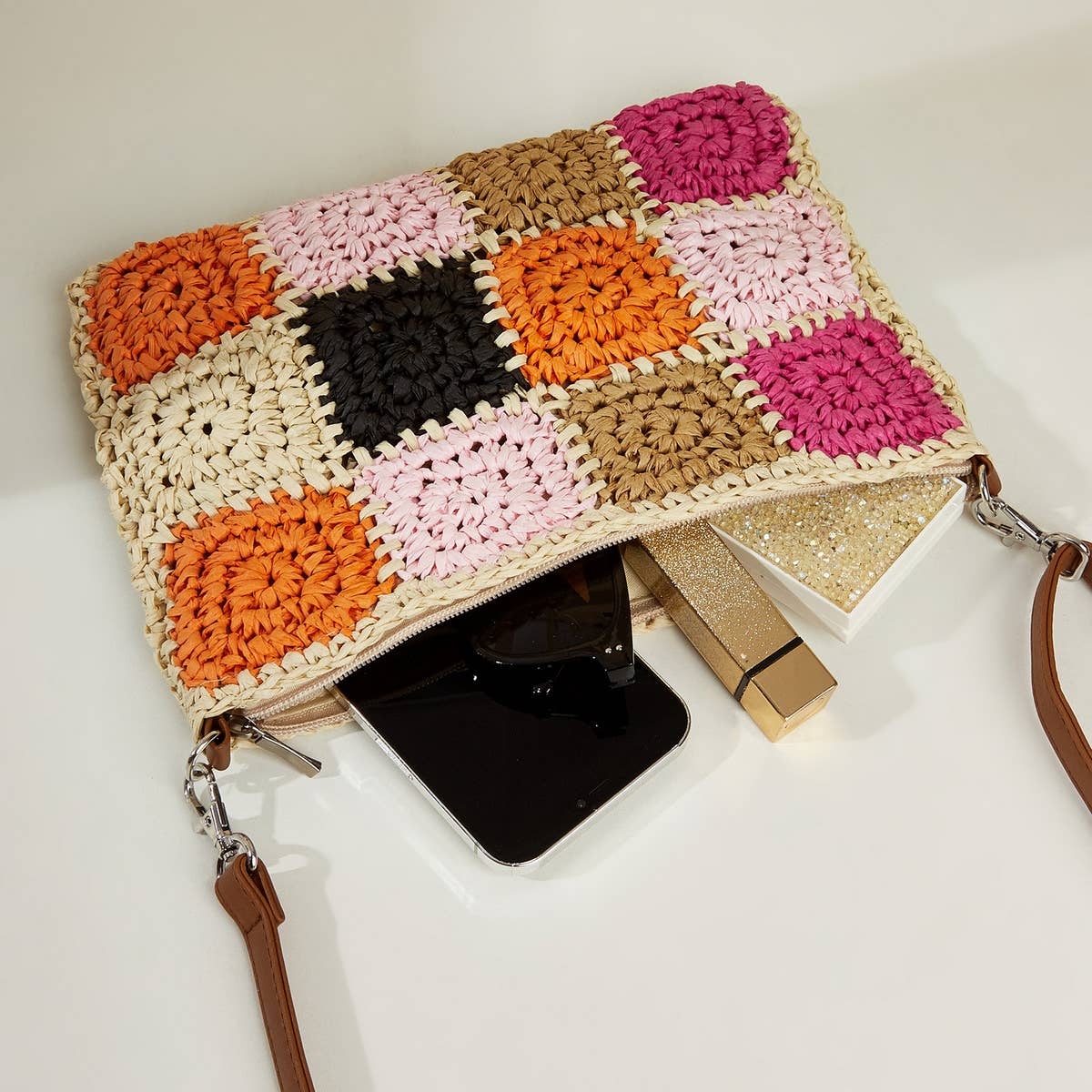 WOMEN NEW CROCHET BEACH STRAW BAG_CWAB1967