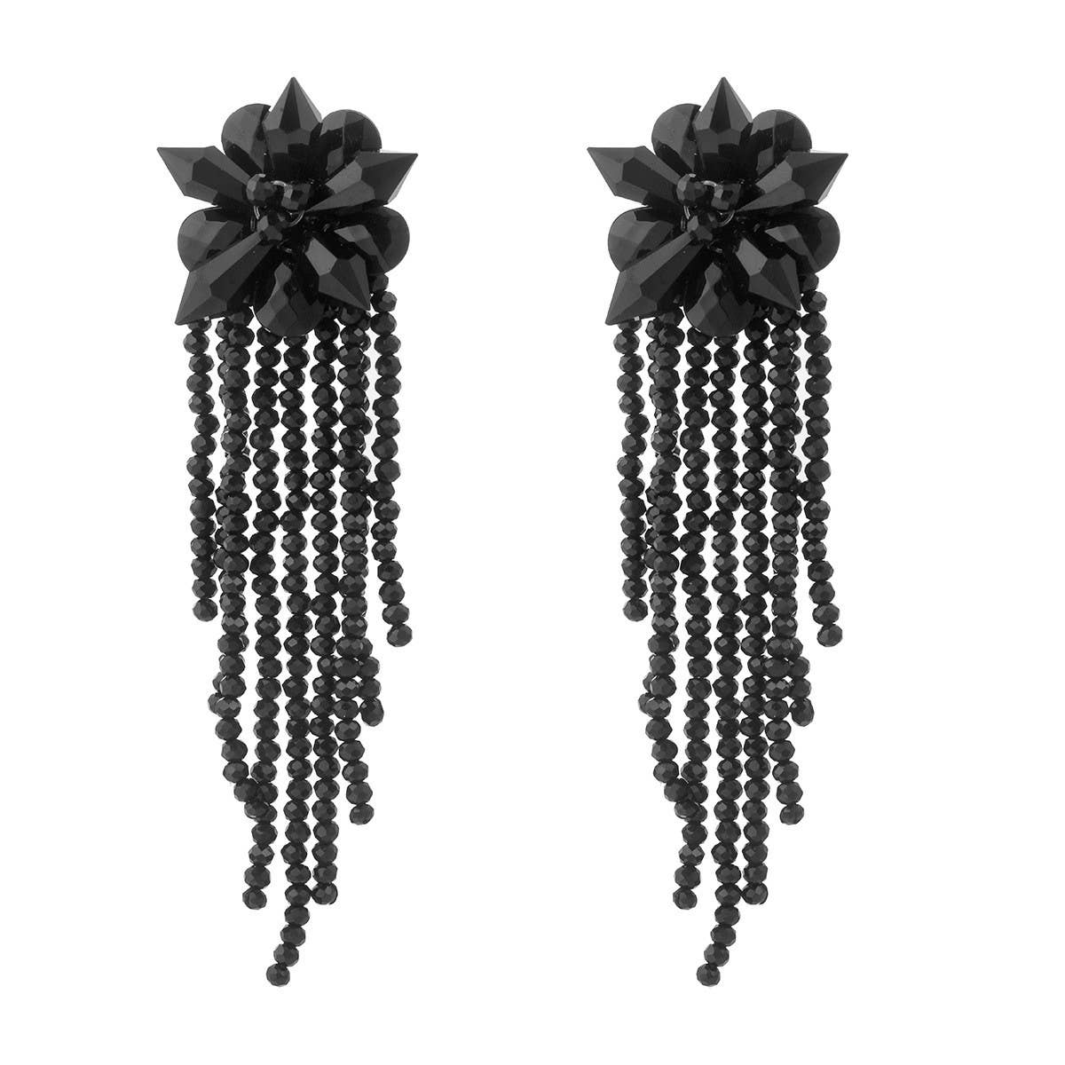 WOMEN'S CRYSTAL BEAD FLORAL TASSEL BEADED SUIT