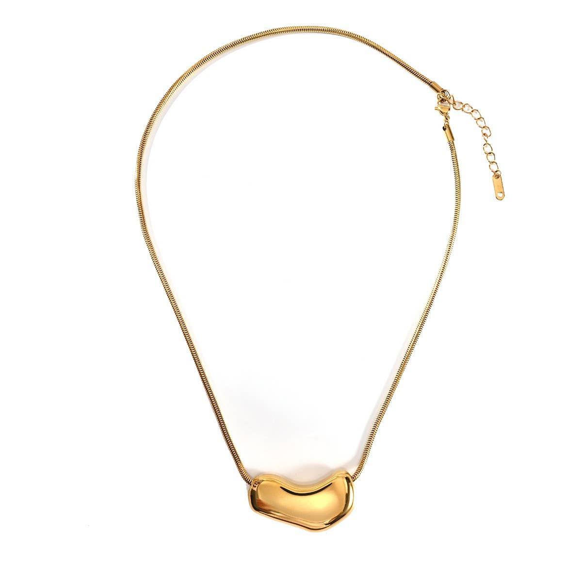 Fashion Irregular 18K Stainless Steel Necklace_CWMM8883