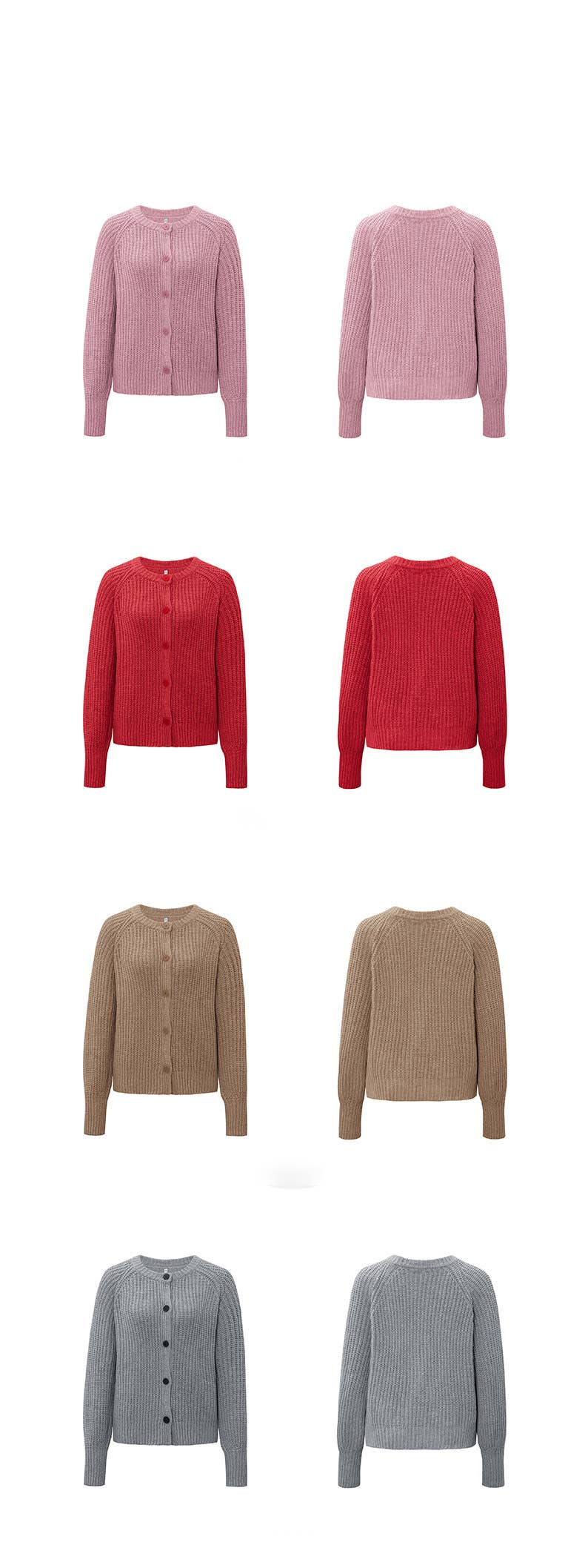 Casual long sleeve single breasted cardigan