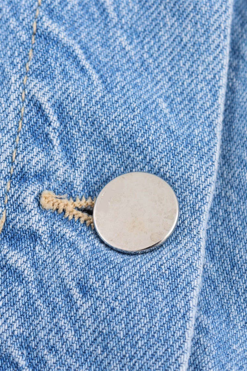 CWSJS1260_HALTER NECK LONG DENIM JUMPSUIT