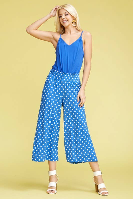 CWBLP105-2_SMOCKED WAIST BEND GAUCHO PANTS