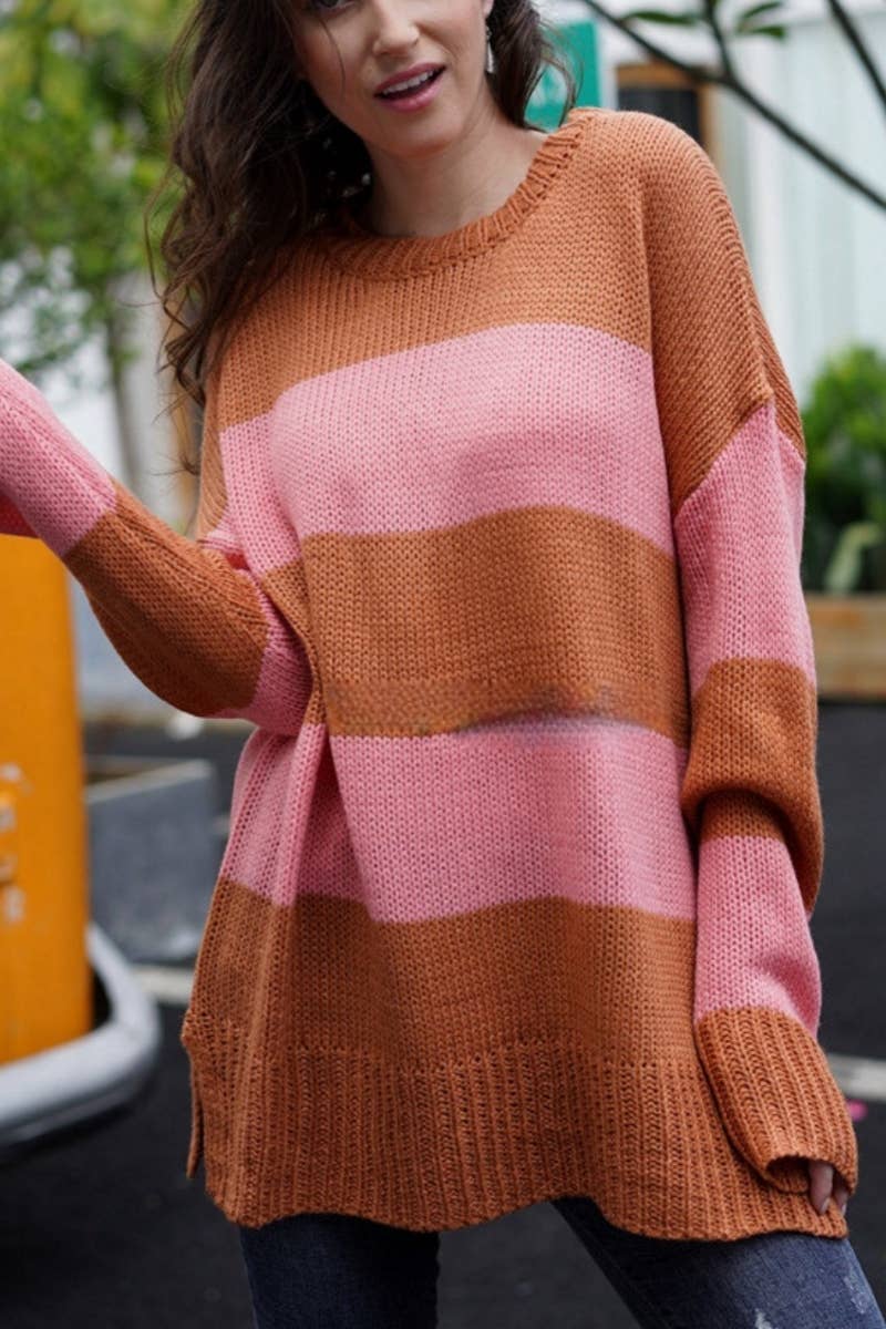 CWOSWL1413_Crew Neck Pullover Casual Sweater