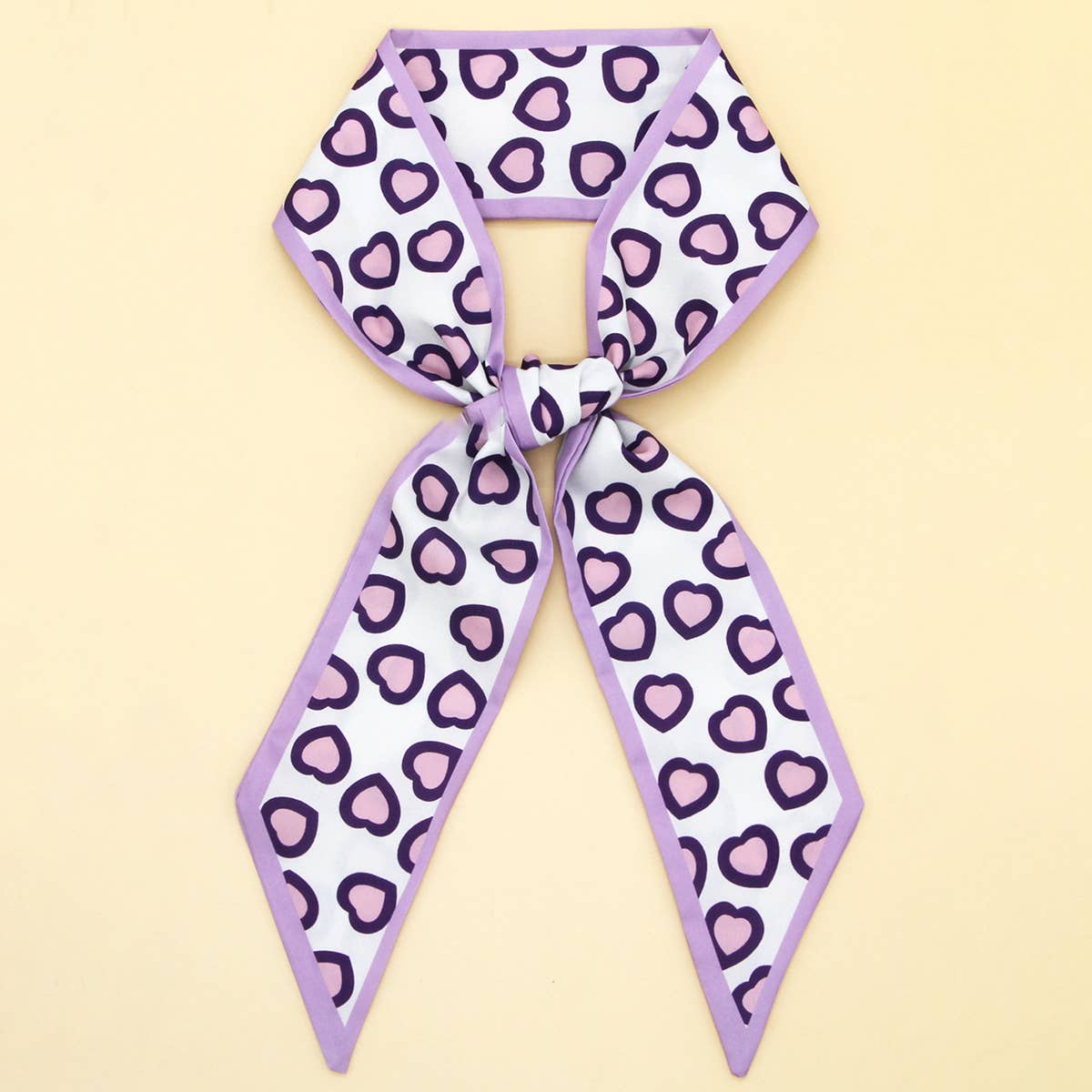 Floral Letter Twilly Scarf for Hair & Bag Accessor