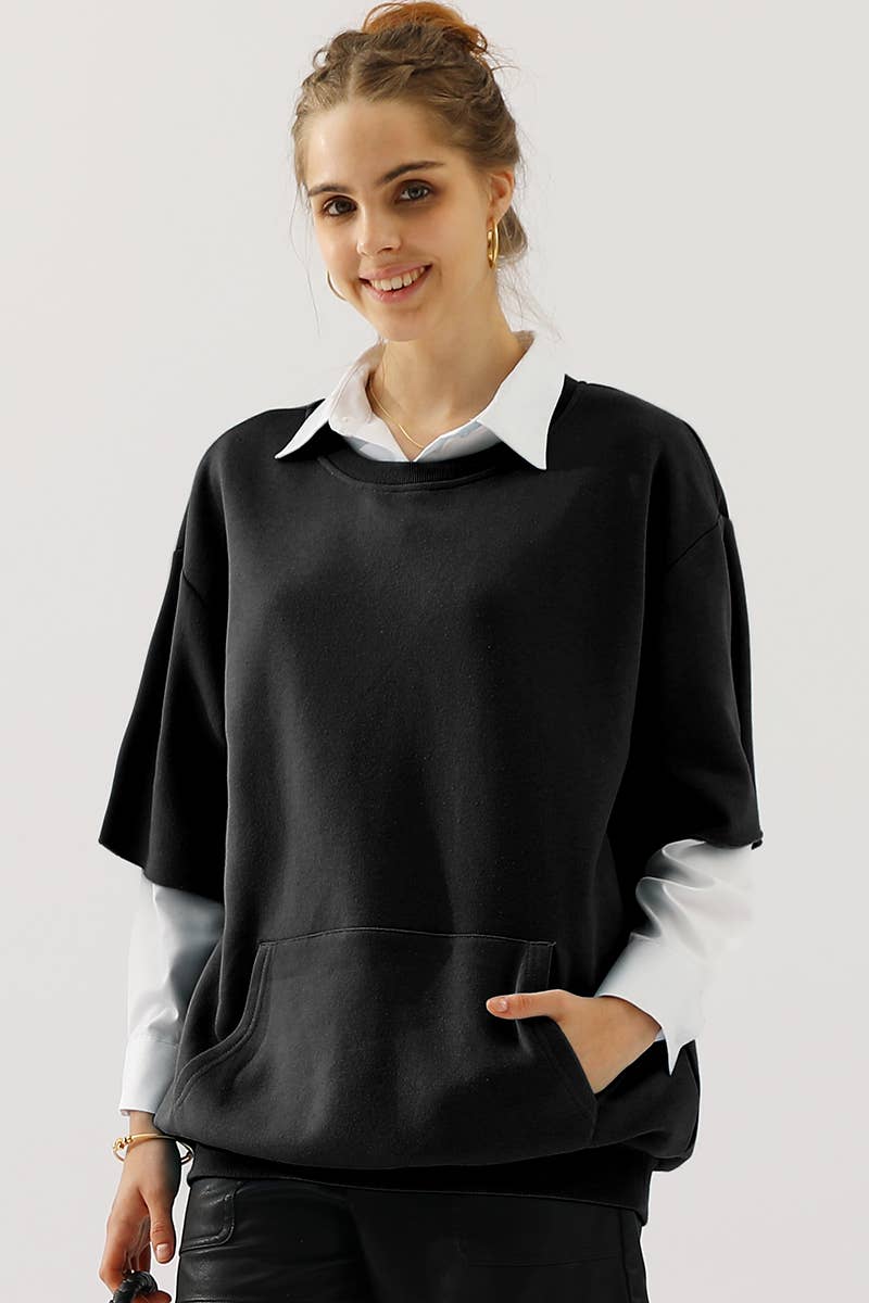 CWTTS560-P_PLUS SIZE OVERSIZED SWEATSHIRT WITH POCKET