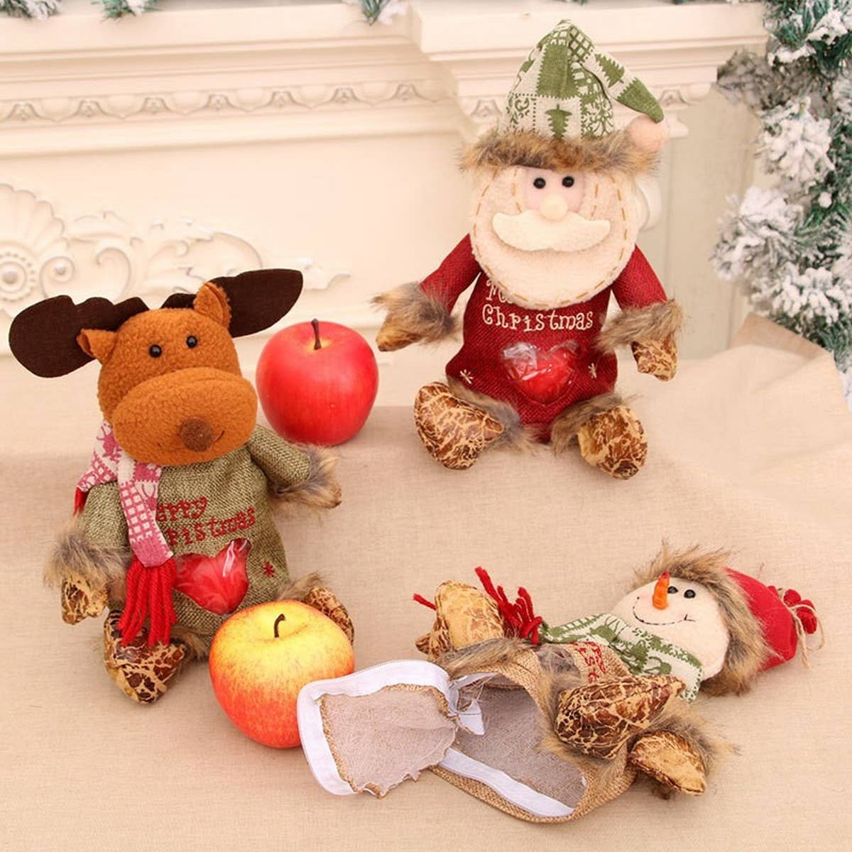 CHRISTMAS APPLE BAG ZIPPER CHRISTMAS GIFT BAG