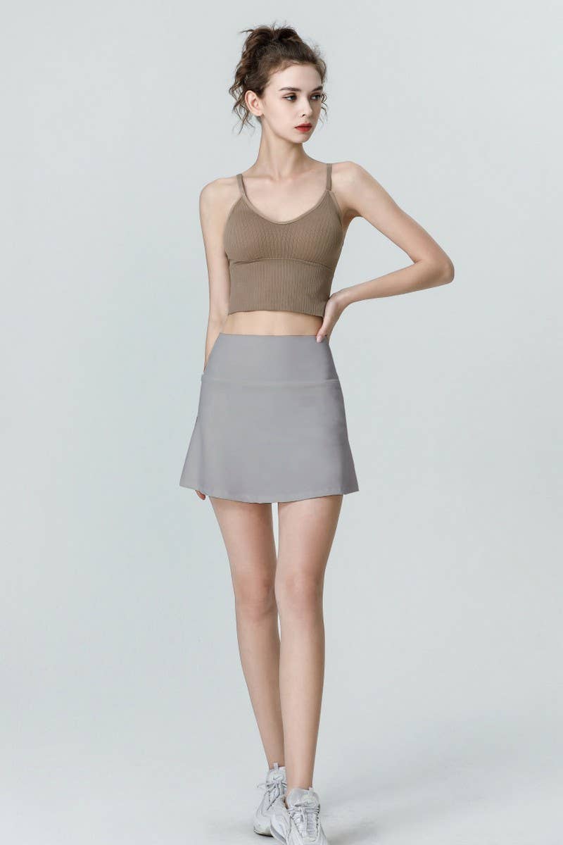 CWBSS0170_HIGH WAISTED ANTI SLIP YOGA FITNESS SKIRT