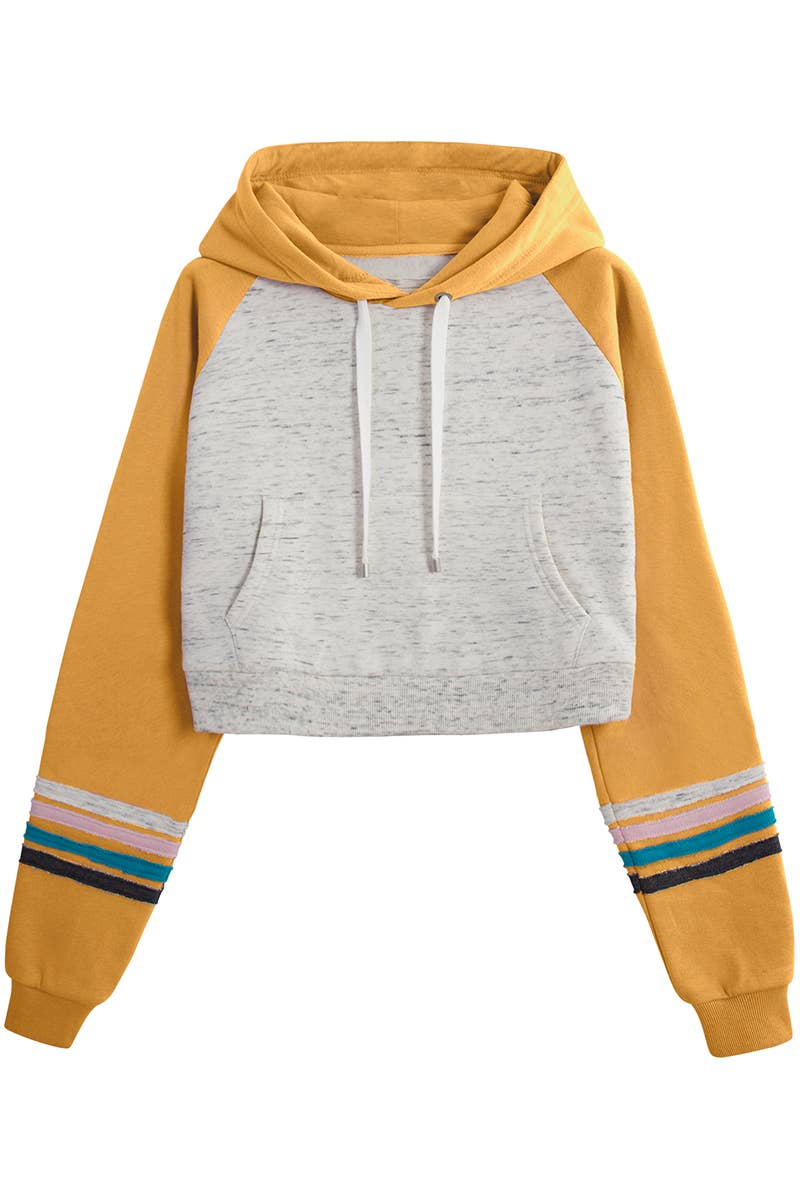 CWOHOL424_Basic Lightweight Pullover Cropped Hoodie