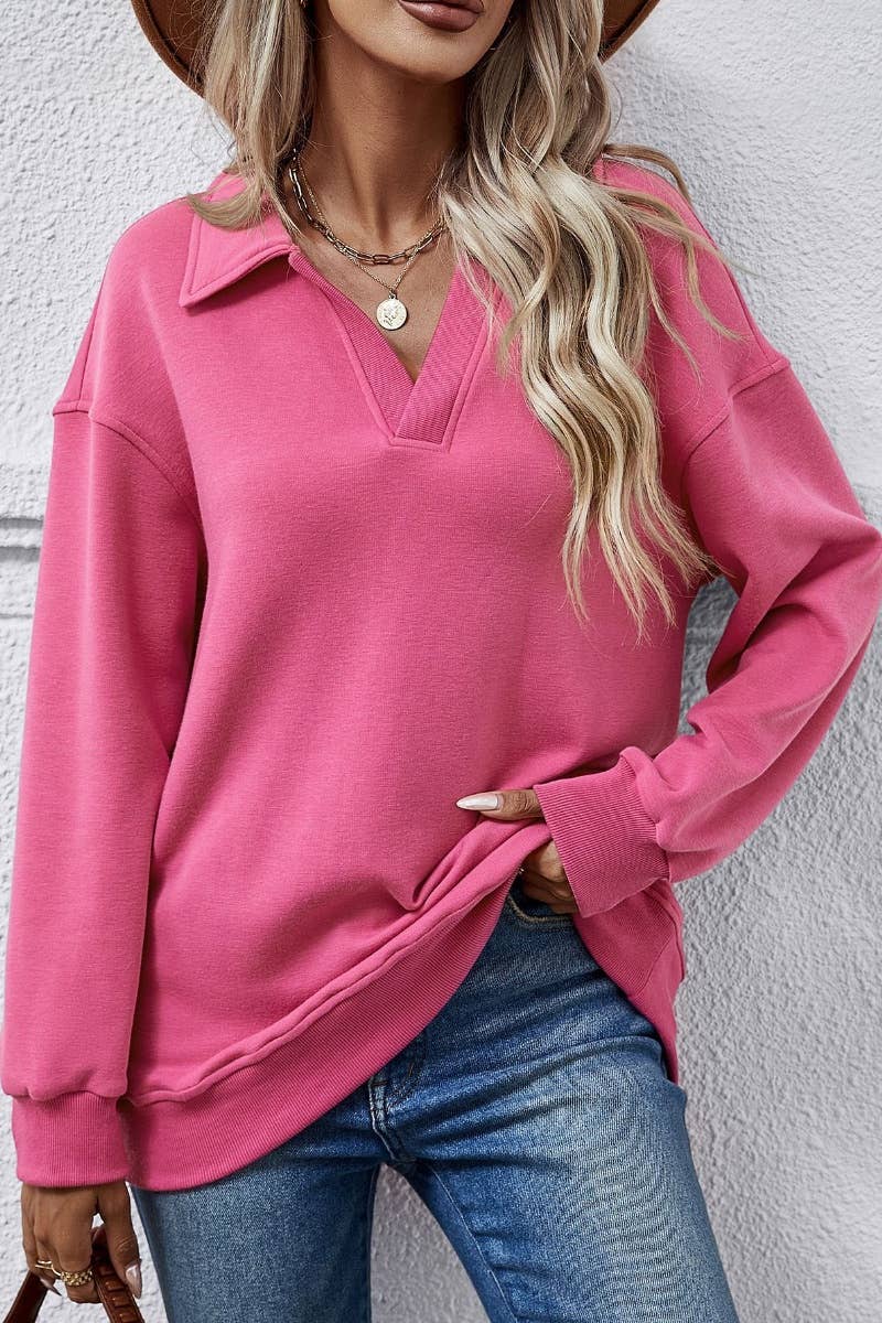 CWOHOL0967_WINTER LAPEL LONG SLEEVE FLEECE HOODIE