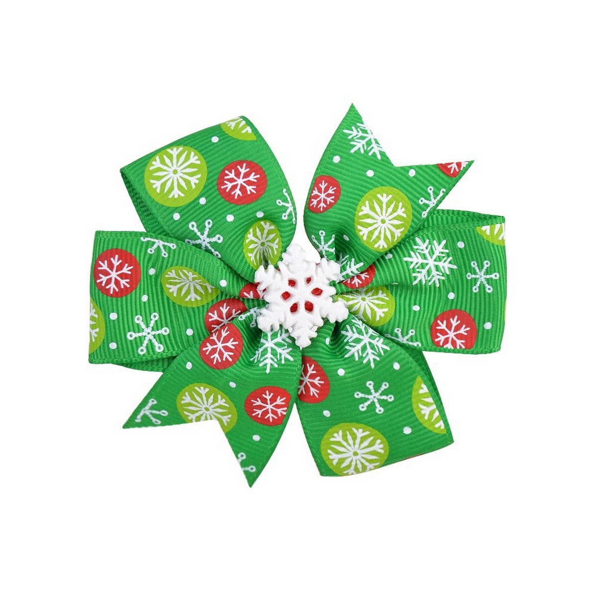 Baby Holiday Bow Hair Clip with Ribbon Tail_CWAHA6700