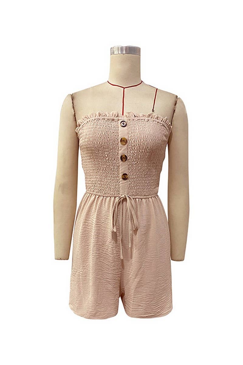 CWSJS0602_STRAPLESS ROMPER SHORTS JUMPSUIT