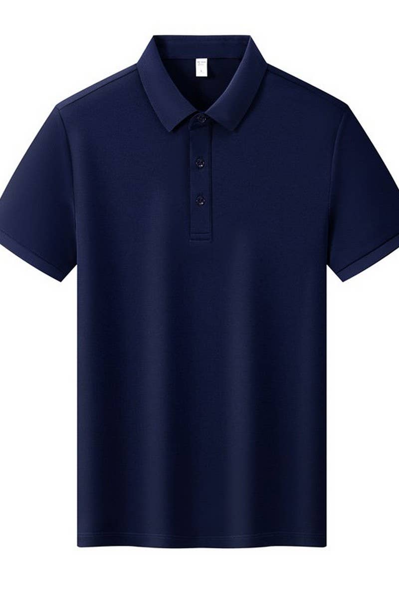 CWTBLS02431_SOLID COLOR MULBERRY SILK LAPEL POLO SHIRT