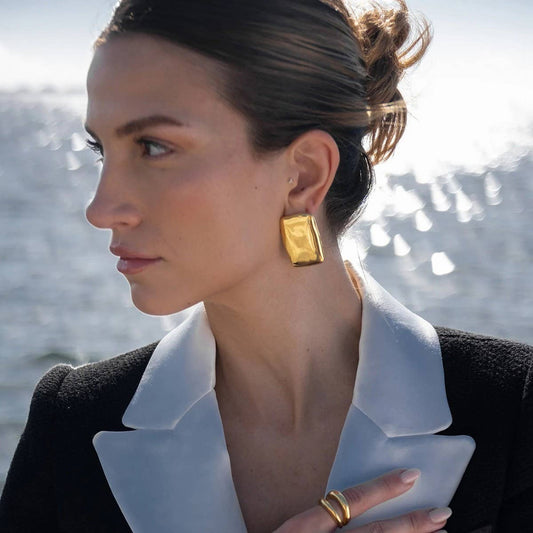 EXAGGERATED FASHIONABLE GEOMETRIC SQUARE EARRINGS_CWAJE1356