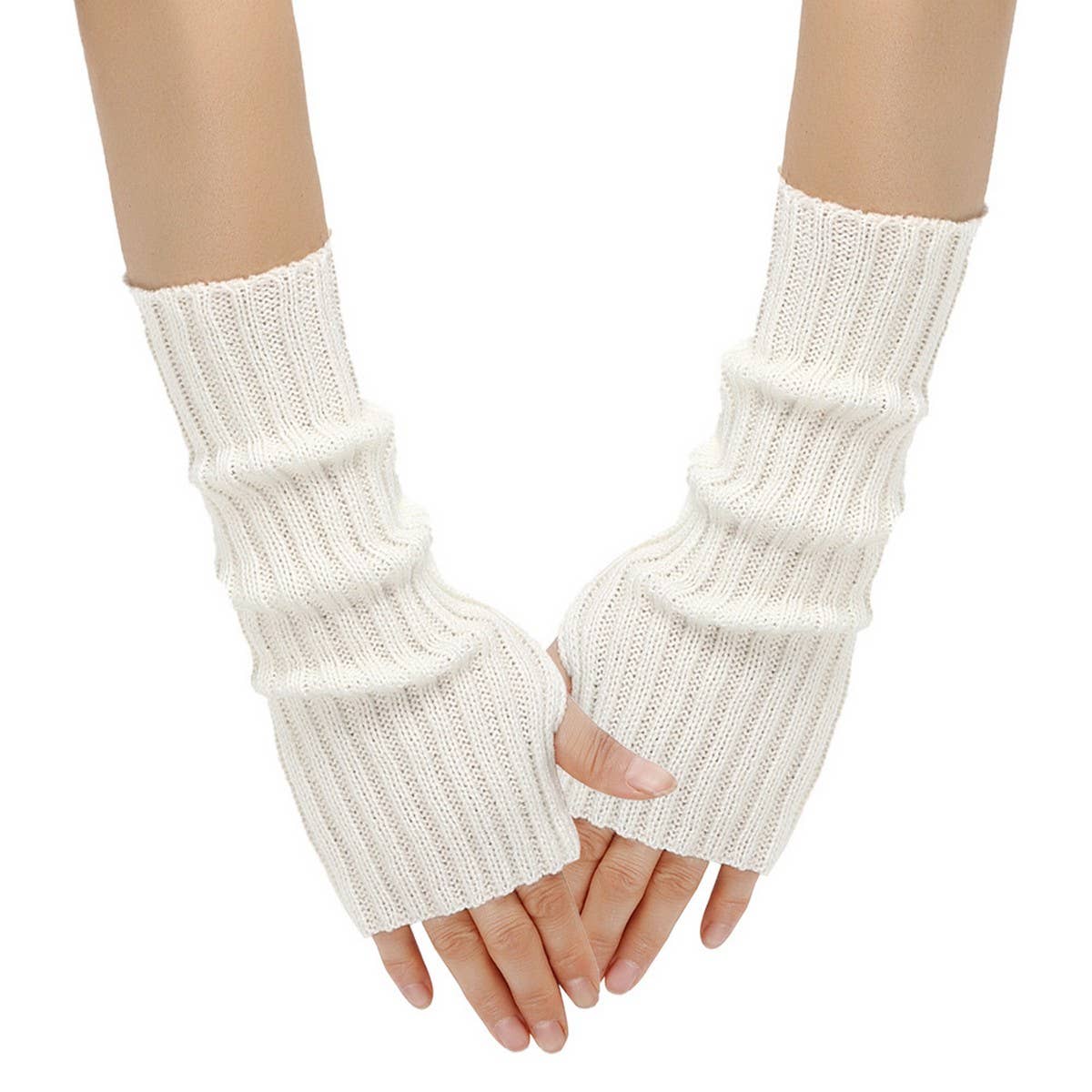 CWMM10077_KNIT FINGERLESS ARM WARMERS WOMEN