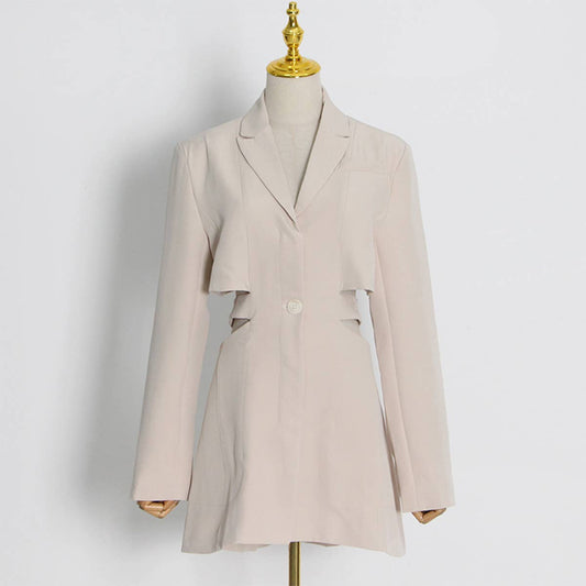 Fashionable Hollow Waist Blazer for Women