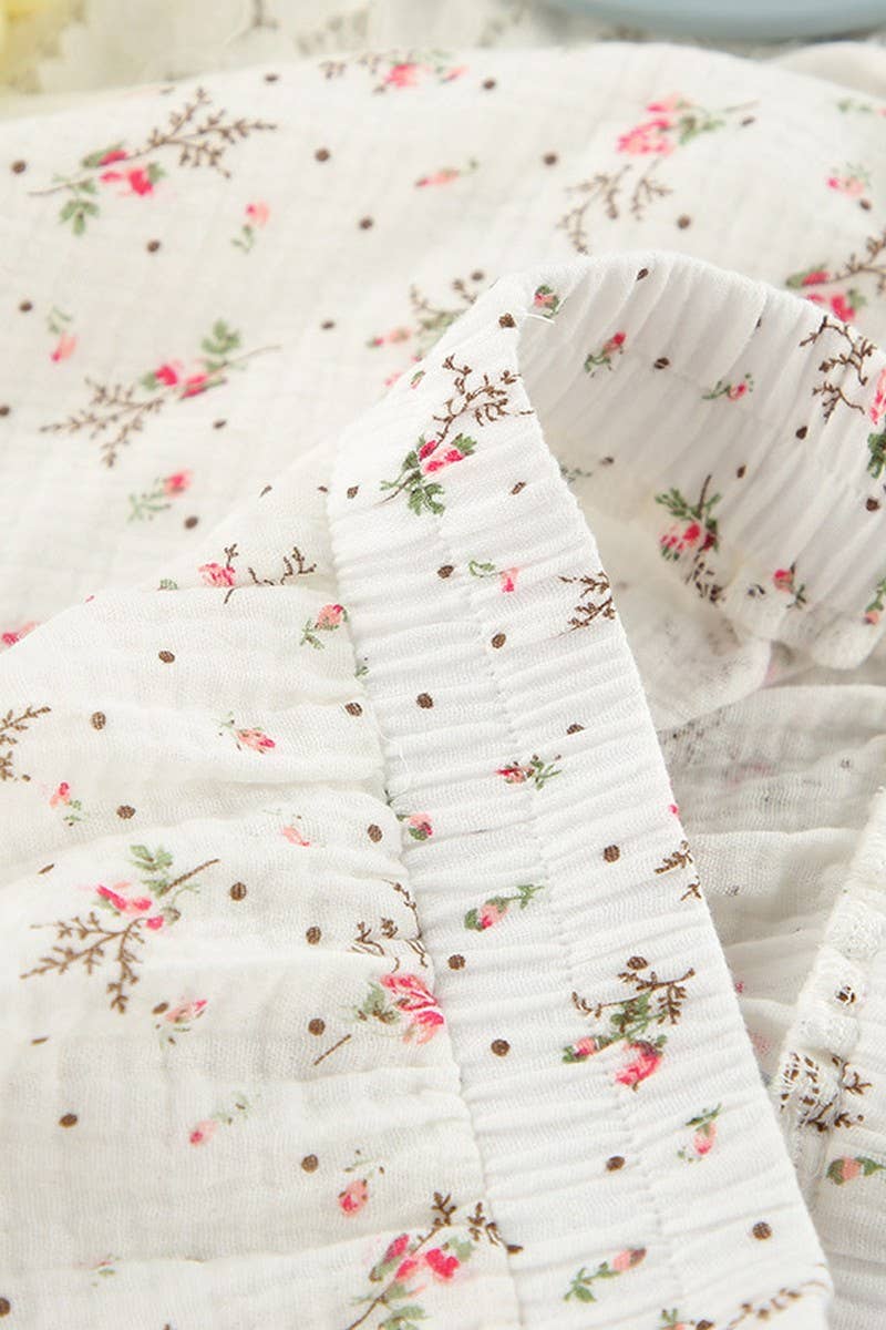 CWSPJ0361_COTTON PRINTED LONG SLEEVE SHORTS PAJAMA SET