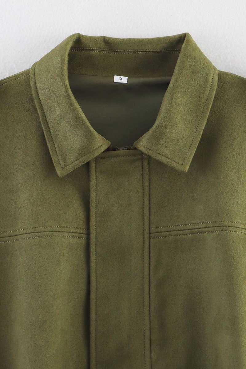 CWSBSL0163_SUEDE JACKET + SKIRT + SHORTS SET