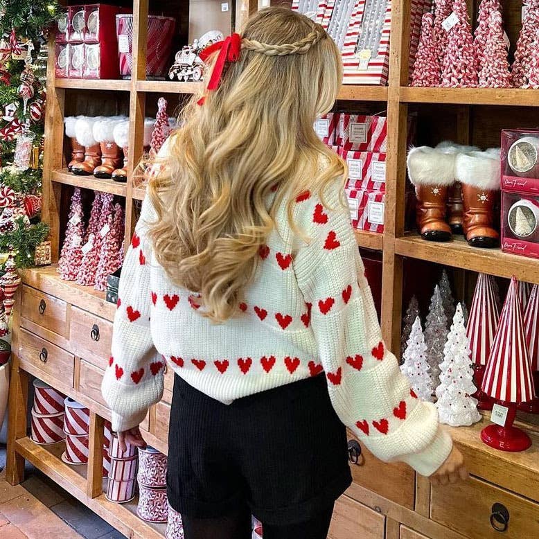 CREW-NECK LONG SLEEVE JACQUARD KNITTED SWEATER