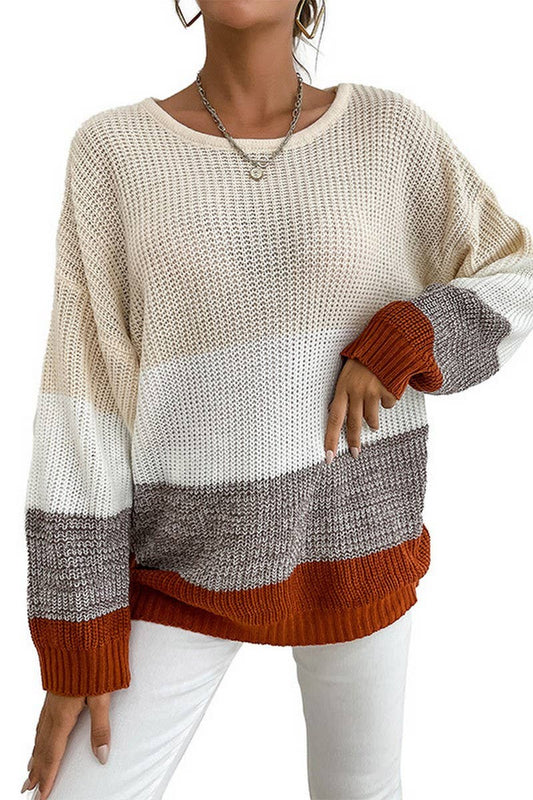CWOSWL1623_Round Neck Long Sleeve Sweater