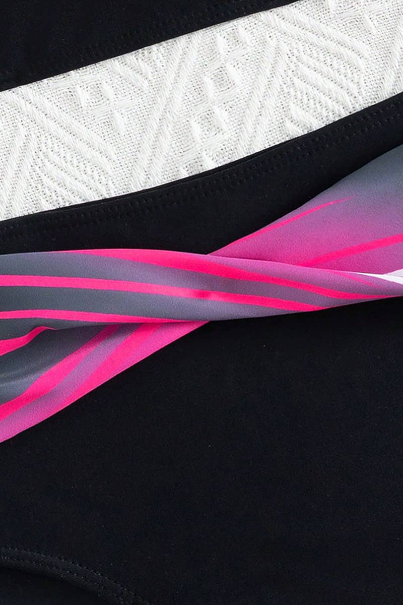 CWMW0827_CROSS STRAP SEXY TWO-PIECE BIKINI SWIMSUIT