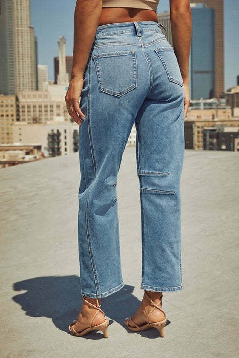 CWJP0597_WASHED MID-RISE LOOSE STRAIGHT LEG JEANS