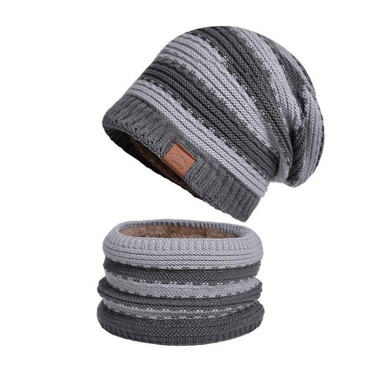 WARM FLEECE HAT AND SCARF TWO PIECE SET