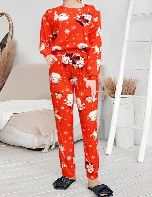 CASUAL CHRISTMAS SNOWMAN PANTSUIT FOR WOMEN