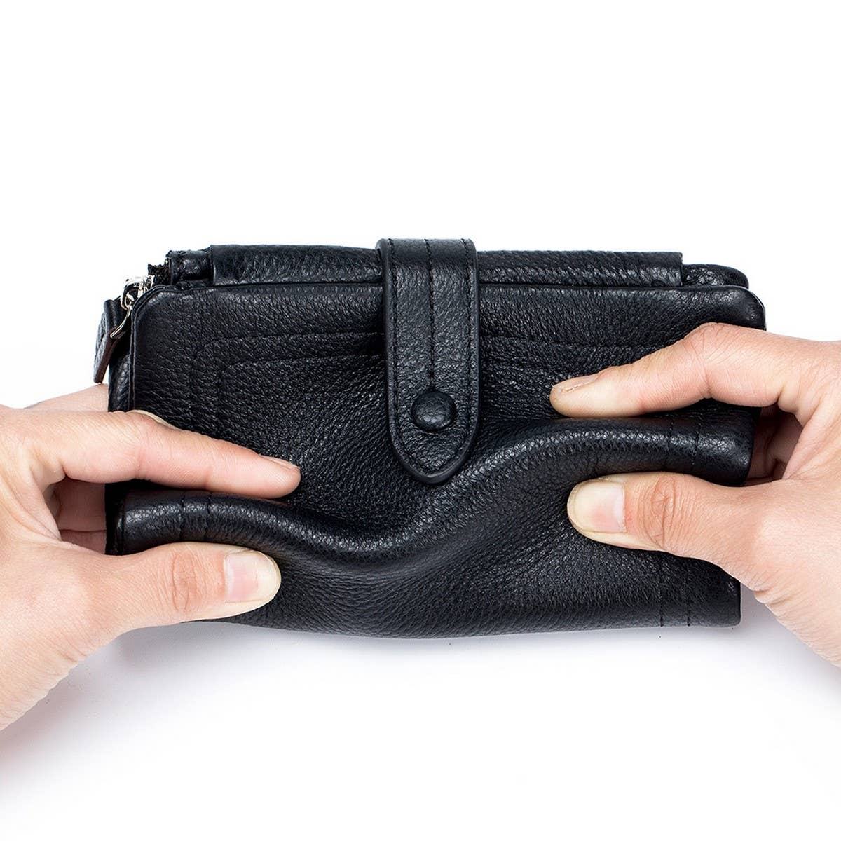SOFT LEATHER SHORT STYLISH FOLDING LEATHER WALLET_CWAB3779