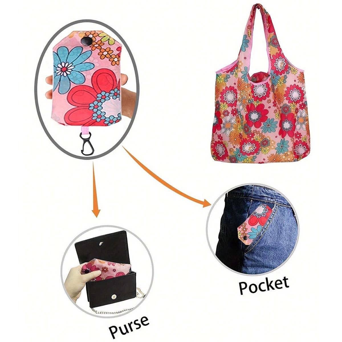 OXFORD CLOTH FOLDABLE ECO-FRIENDLY SHOPPING BAG_CWAB3470