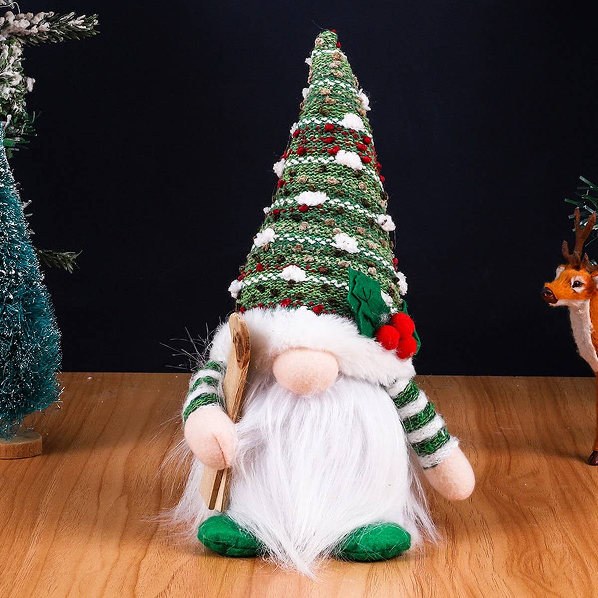 CHRISTMAS LIGHTED FACELESS OLD MAN ORNAMENT