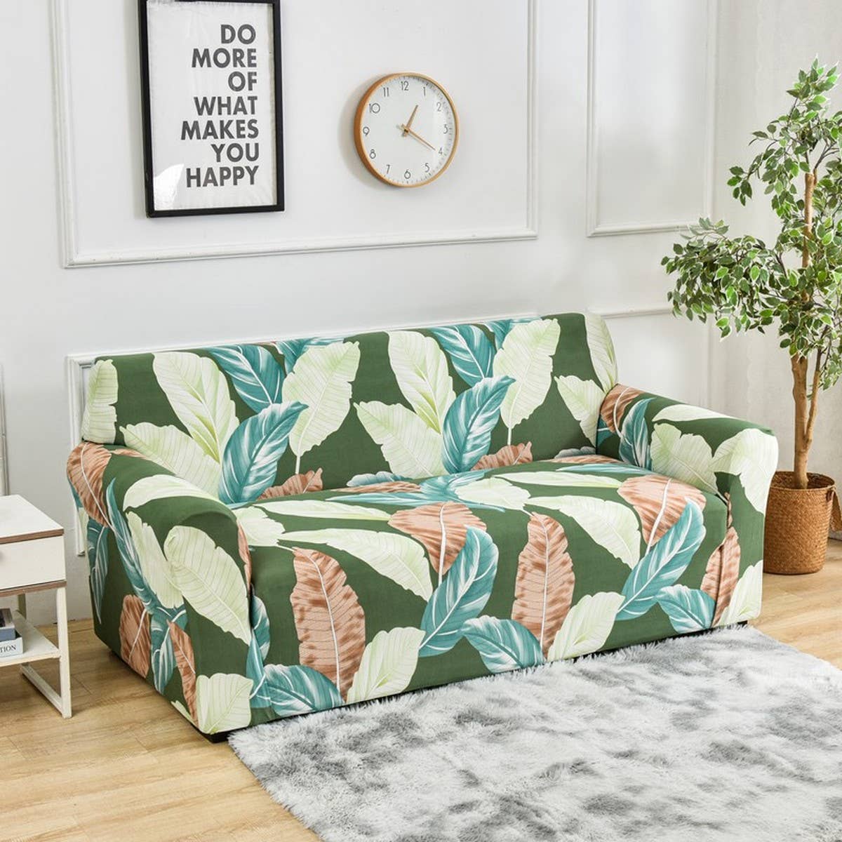 Stretch Sofa Cover, Solid Print, All-in-One Fit_CWMM8309