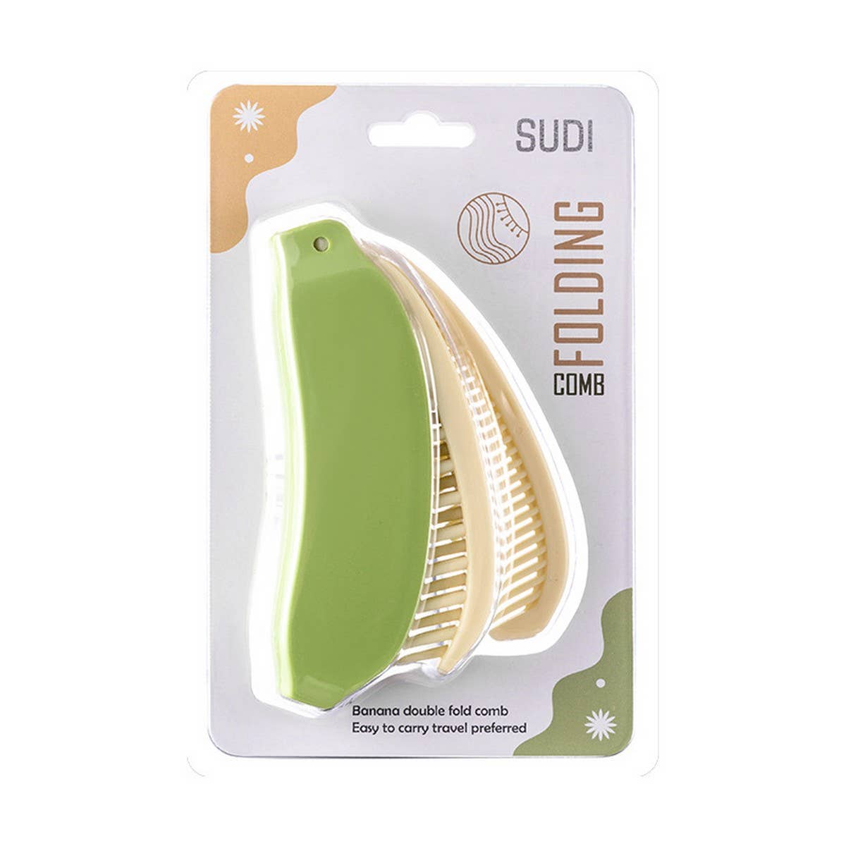 CWAHA3175_PORTABLE COARSE AND FINE TEETH FOLDING HAIR COMB
