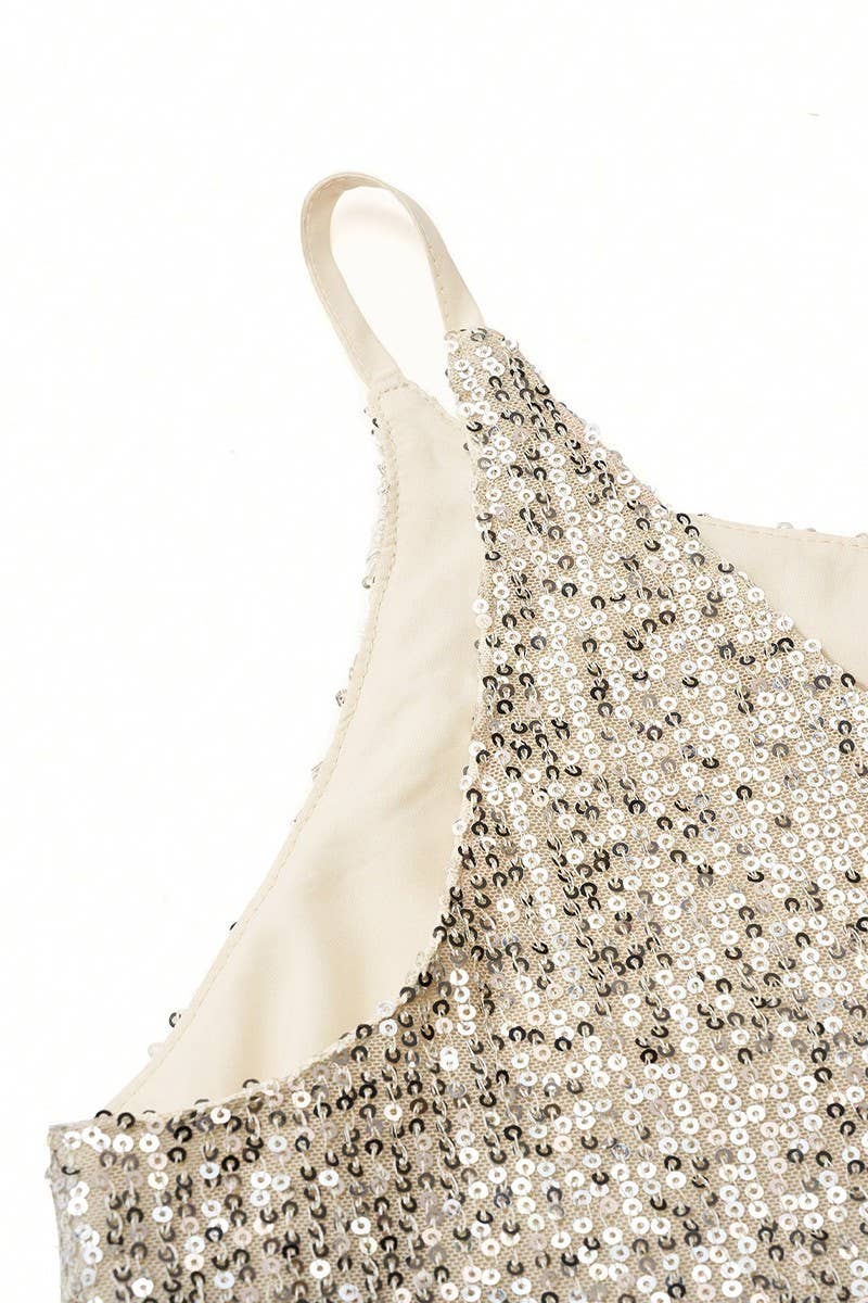 CWTTK0995_SEQUIN V-NECK SPAGHETTI STRAP CAMI TOP
