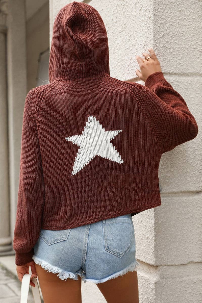 CWOSWL6495_LONG-SLEEVED SWEATER WITH HOODED POCKETS