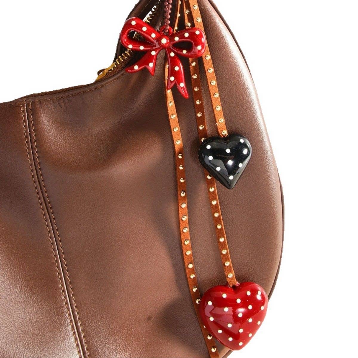 Handmade Heart Bow Keychain Bag & Phone Charm