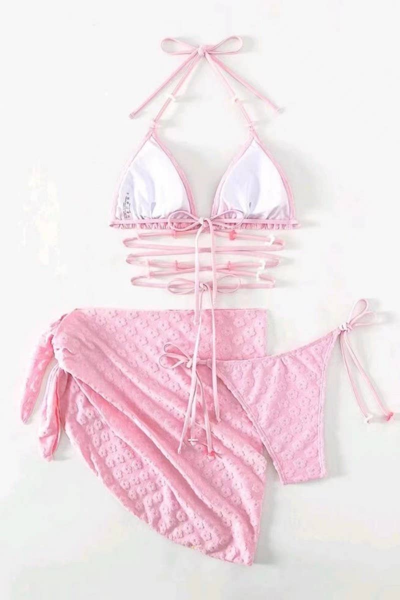 CWMW0878_SEXY TWO-PIECE BIKINI THREE-PIECE SWIMSUIT