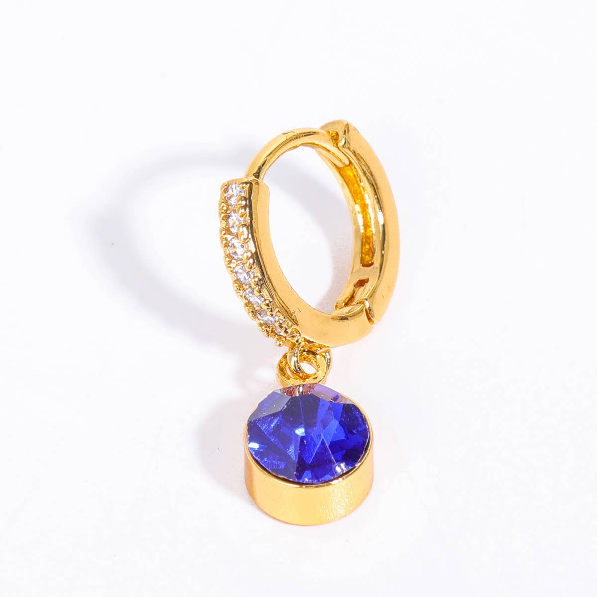 December Birthstone Diamond Zircon Stud Earrings