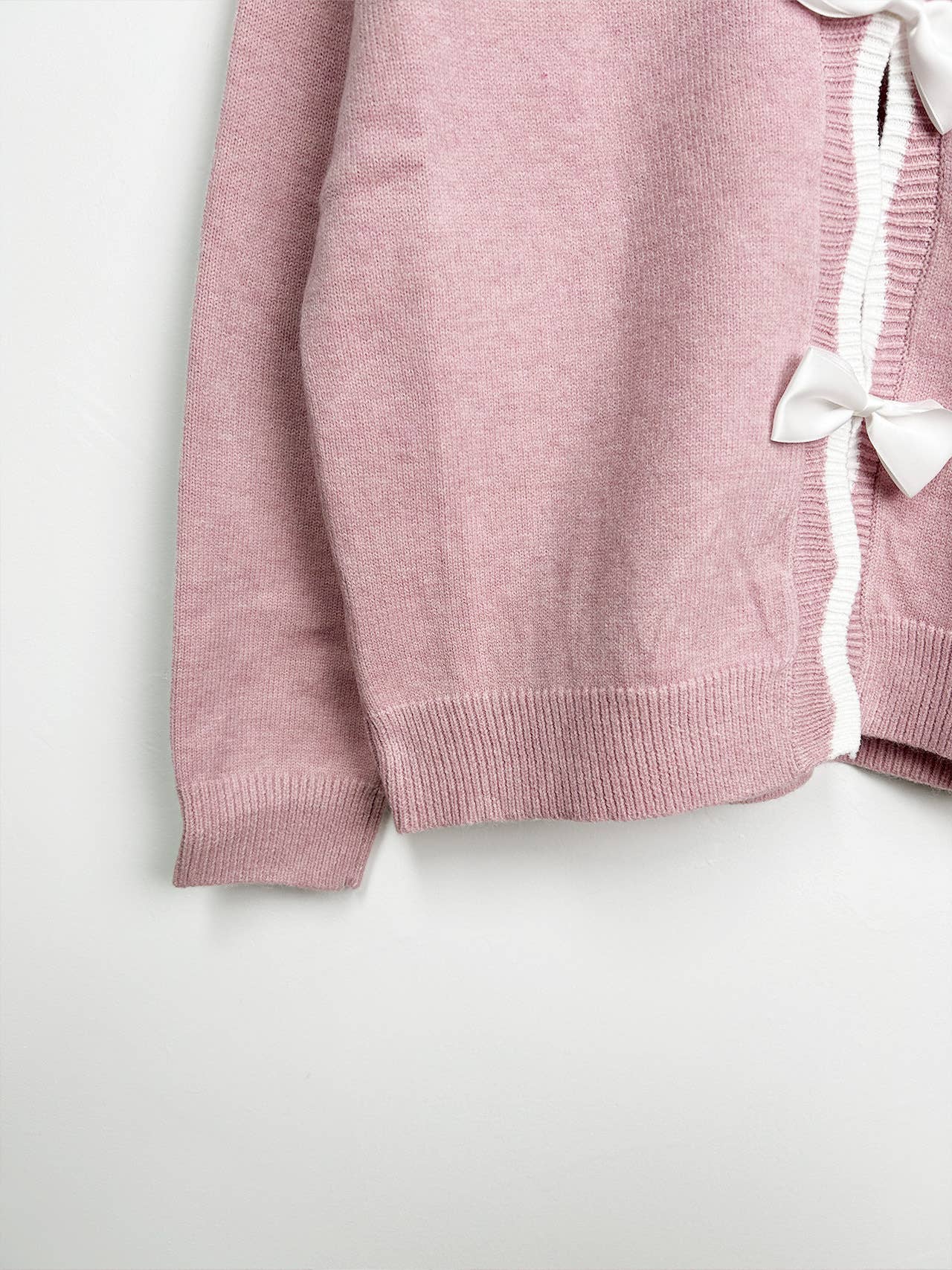 Bowknot lace-up back sexy back knitted a sweater