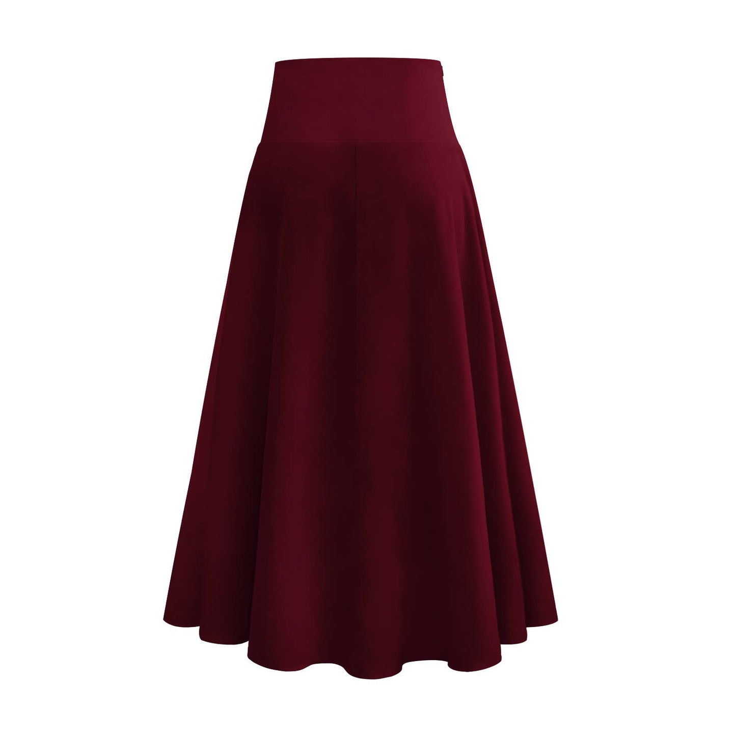 An elegant and flowing ruffled slit skirt