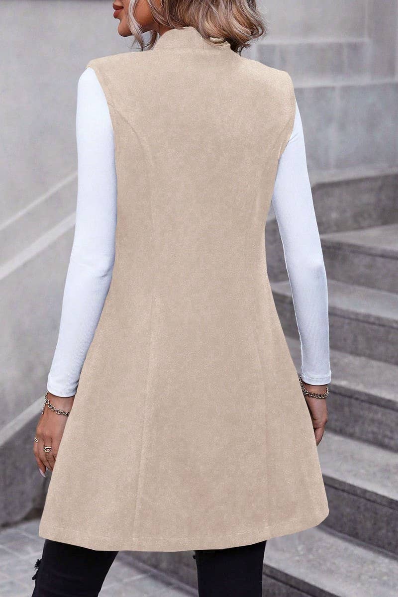 CWOV00141_SOLID WOOL BLEND SLEEVELESS BLAZER VEST