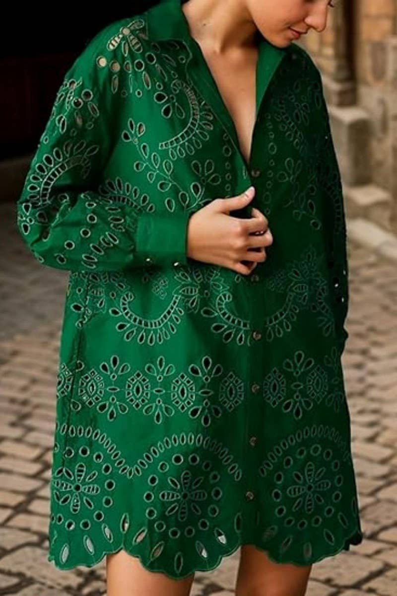 CWTDSS0072_SOLID LOOSE EMBROIDERED HOLLOW OUT SHIRT TOP