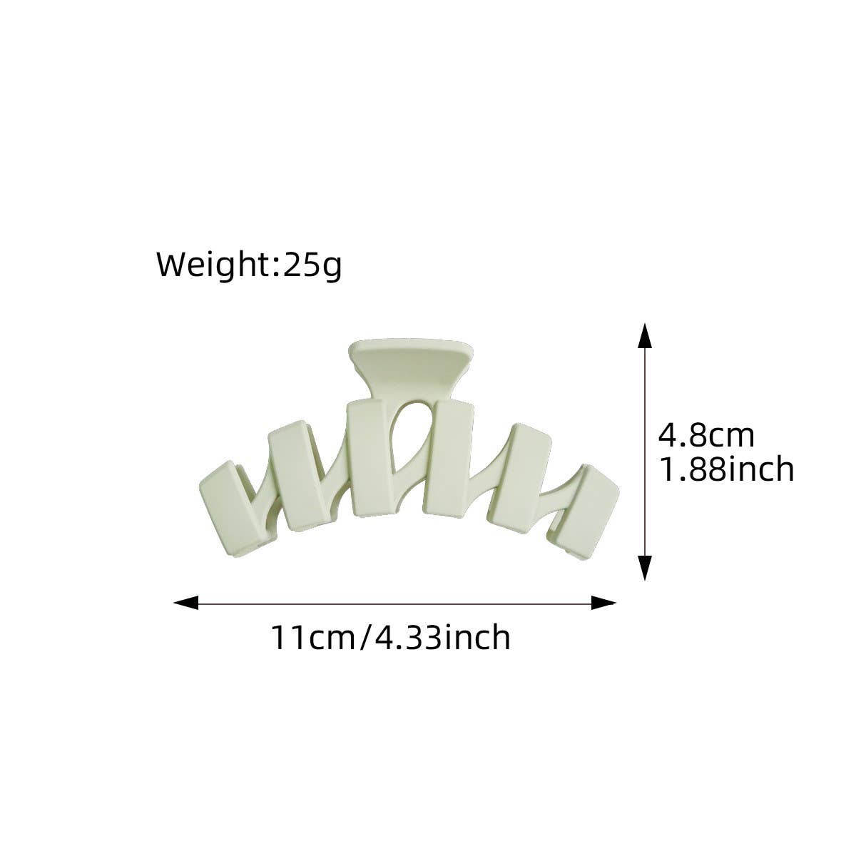 Cream Wave Hair Claw - Chic Shark Clip for Women_CWAHA1586