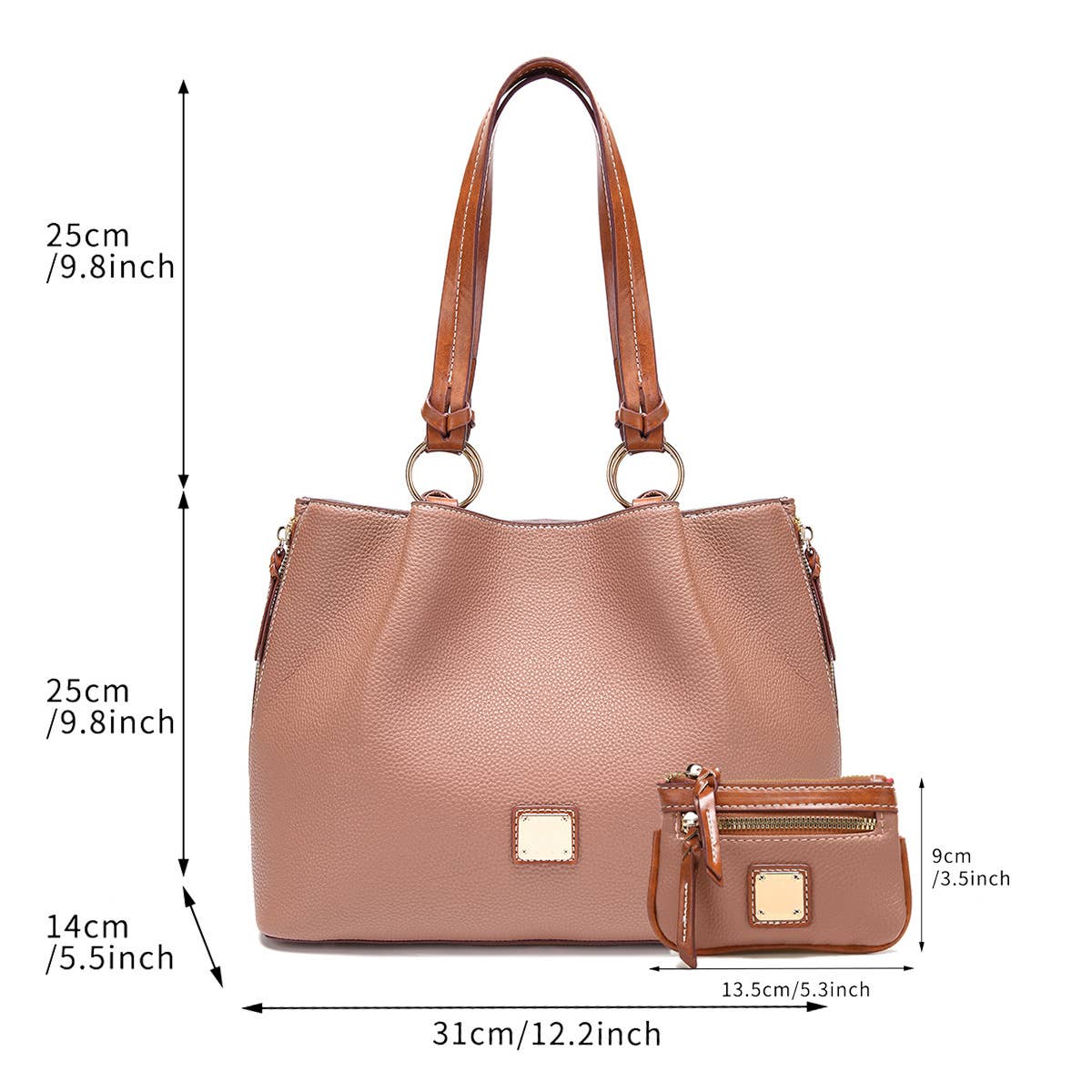 RETRO PEBBLE LITCHI GRAIN TEXTURE SHOULDER BAG_CWAB0926