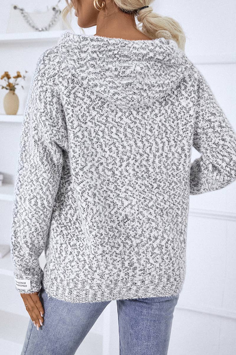 CWOCAL0349 Casual Zip-Up  Hoodie Cardigan Sweater