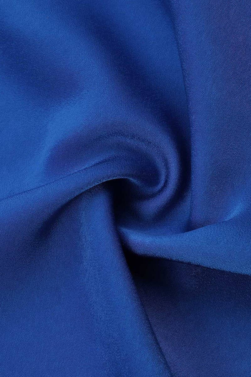 CWTBLS2041_SOLID COLOR RUFFLED LONG SLEEVE BLOUSE