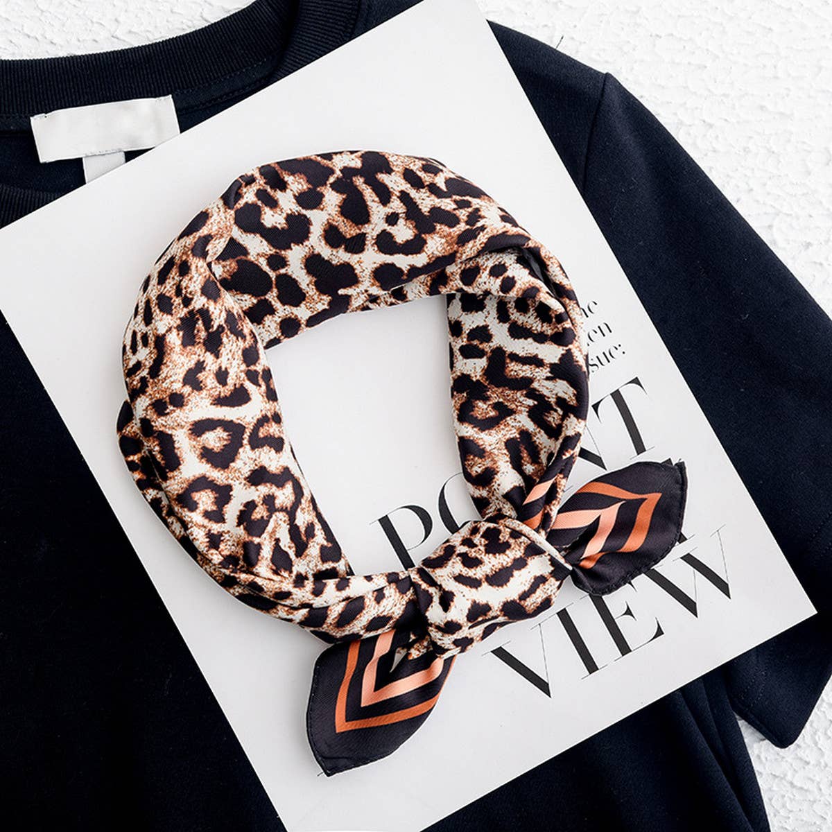 CWASC2397_VINTAGE FASHION SCARF LEOPARD PRINT SMALL SCARF