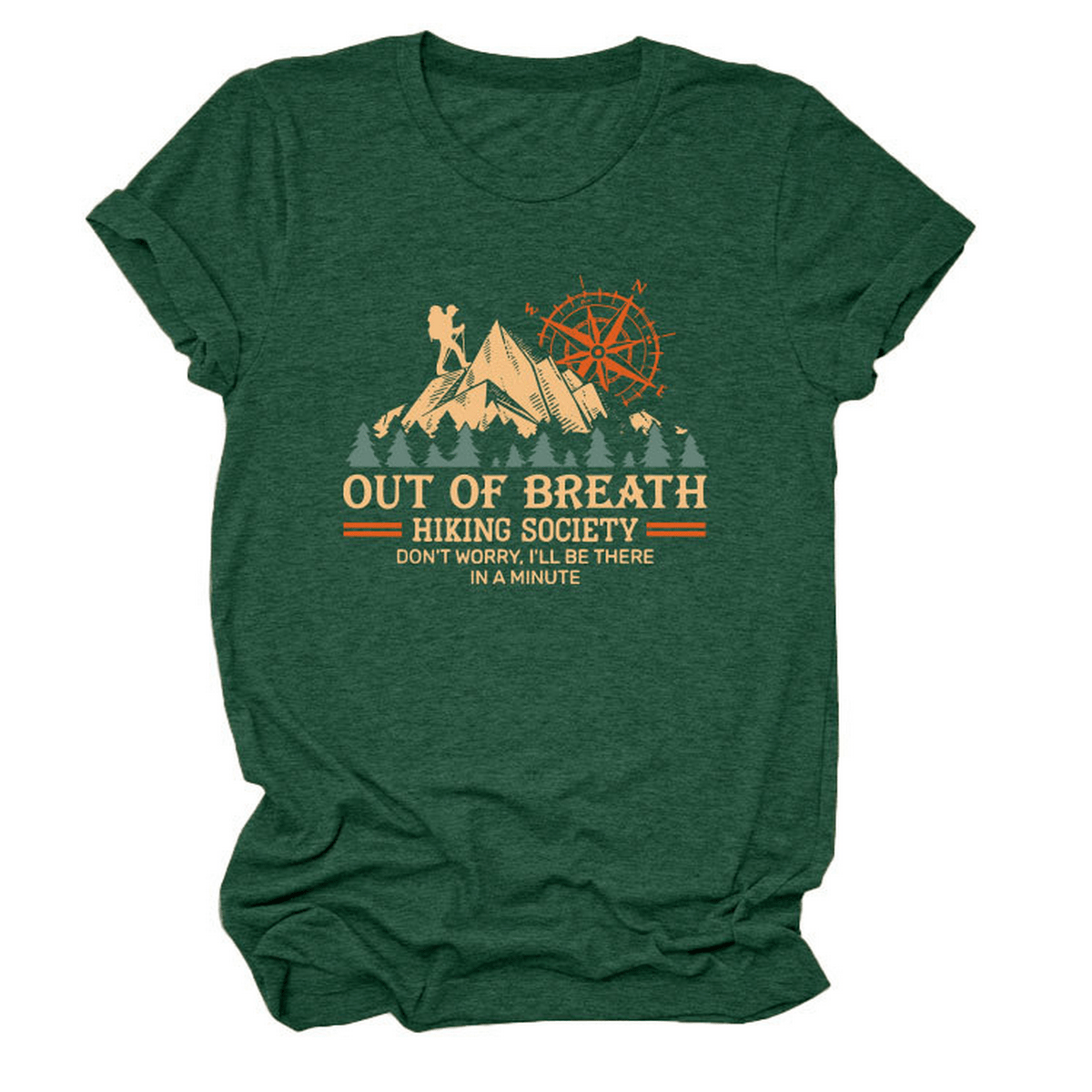 Comfy Crew Neck Tee – Hiking Quote for Women_CWTTS1523