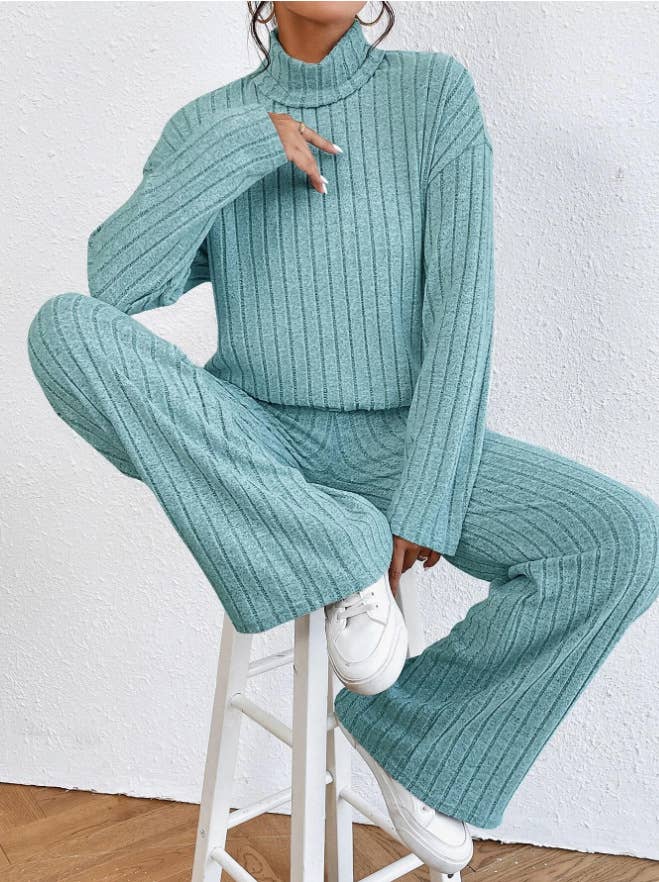 CASUAL HIGH-NECK KNITTED LONG-SLEEVED PANT SUIT_CWSTB1237
