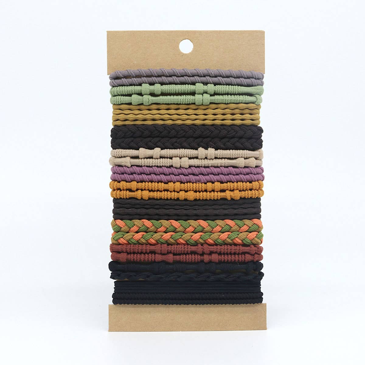BRAIDED BOHEMIAN CARD HOLDER HAIR SCRUNCHIES_CWAHA5673